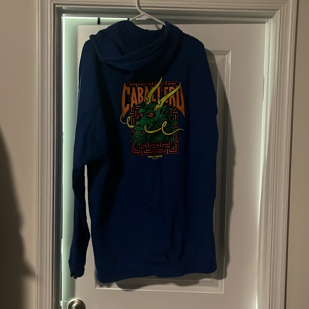 Powell Peralta Steve Caballero Sweat Jacket Hoodie Sweatshirt blue Mens Size XXL